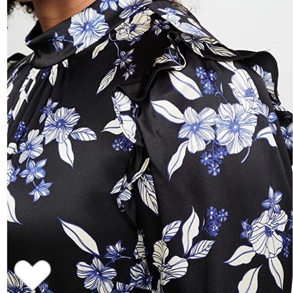 NWT Veronica Beard Floral Silk blouse - Picture 5 of 8